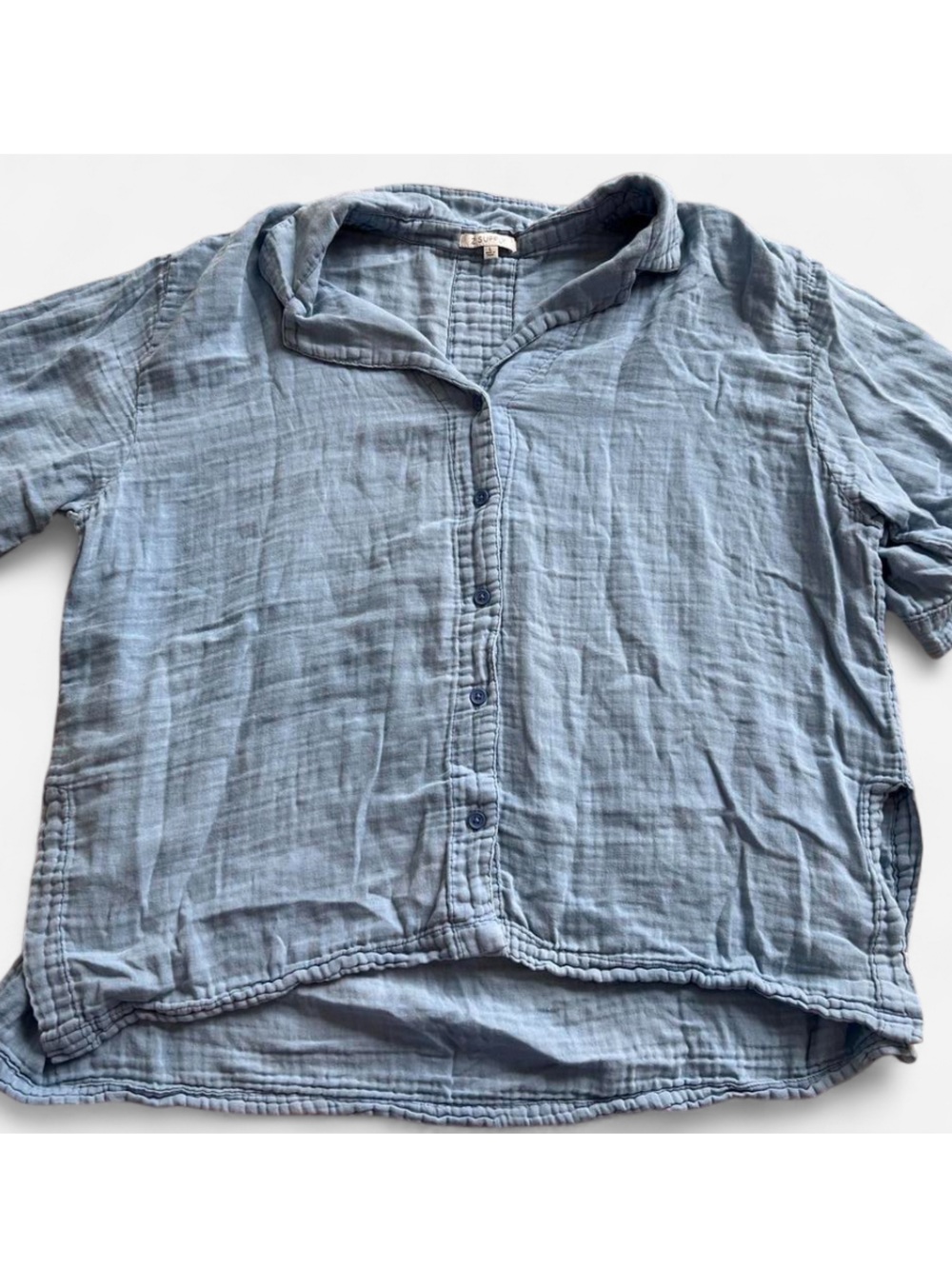Z Supply Gauze oversized button down shirt sleeve